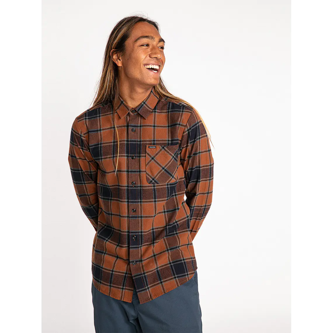 Camisa Volcom Mens Caden Plaid Ls 1