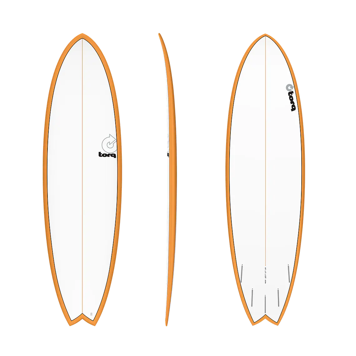 Prancha Torq Fish 7.2 Orange Rail Pinline 1