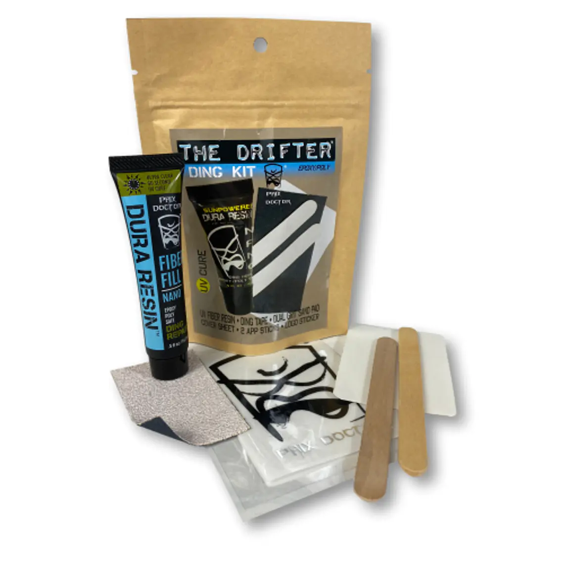 Kit Reparação Phix Doctor The Drifter  - Mini Travel Kit - Epoxy & Polyester - Sunpowered 1