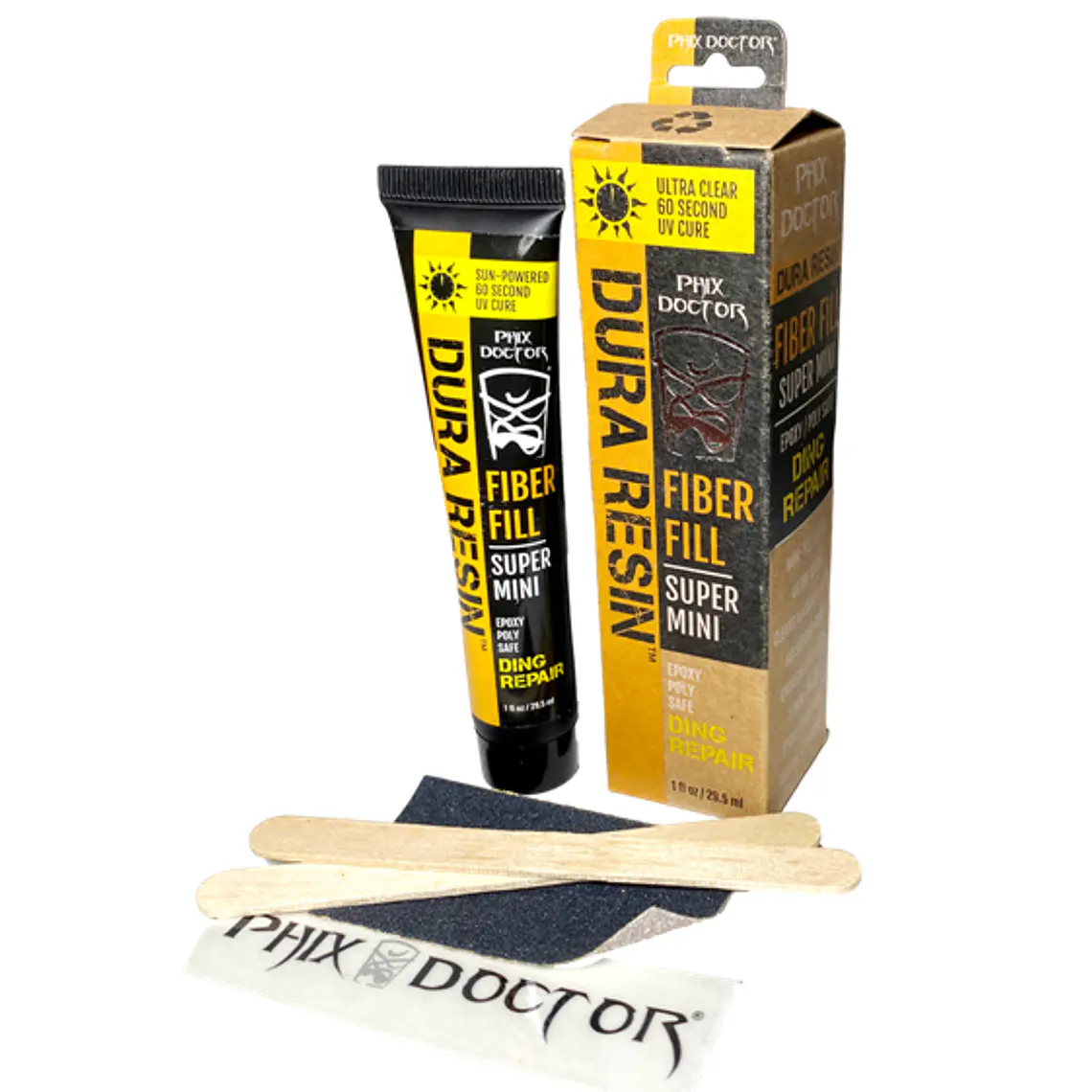 Kit Reparação Phix Doctor Mini  Tubes  1 Oz  - Epoxy & Polyester - Dura Rezn - Sunpowered 1