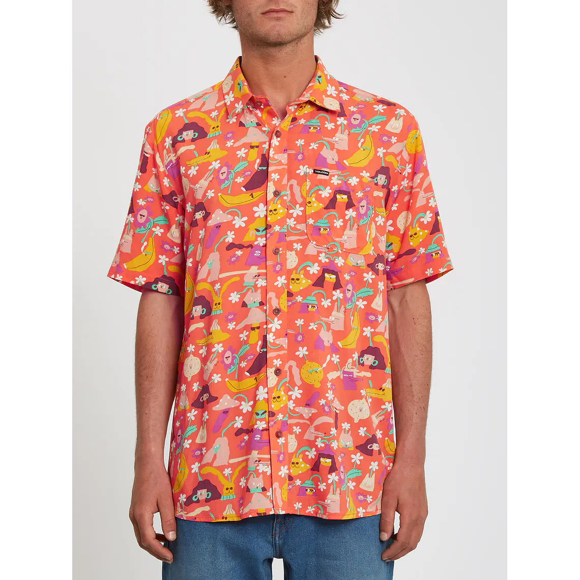 Camisa Volcom Mens Egle Zvirblyte Fa Ss 1