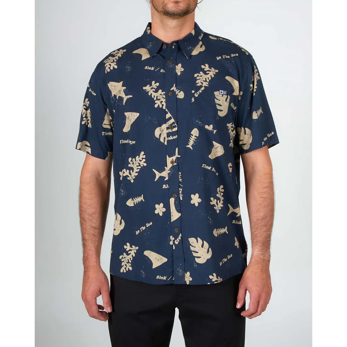 Camisa Salty Crew Mens Twisted Tides Woven 1