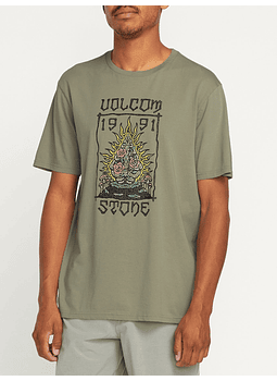 T-Shirt Volcom Mens Fty Caged Stone Sst