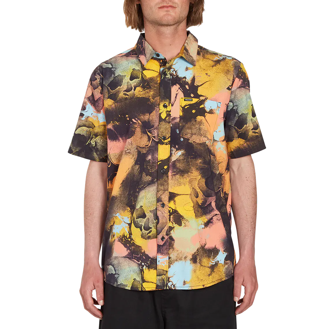 Camisa Volcom Mens Skulli Print Ss 1