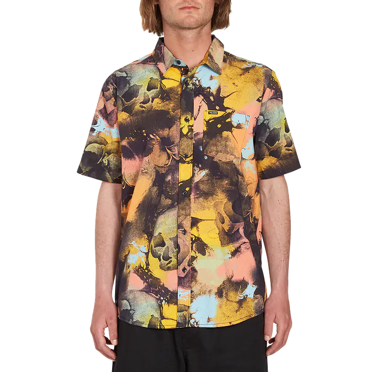 Camisa Volcom Mens Skulli Print Ss 1