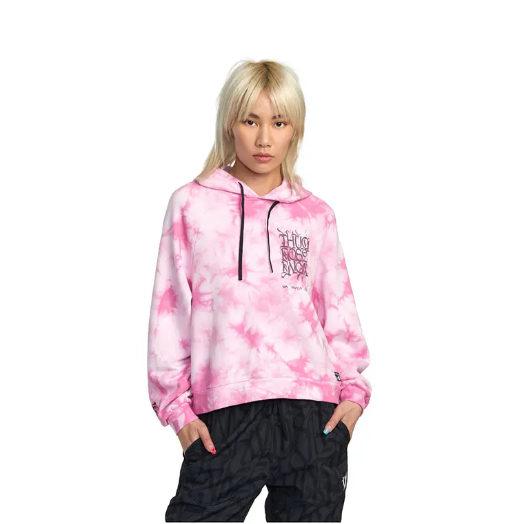 Sweat Capuz Rvca Thug Rose Crop 1