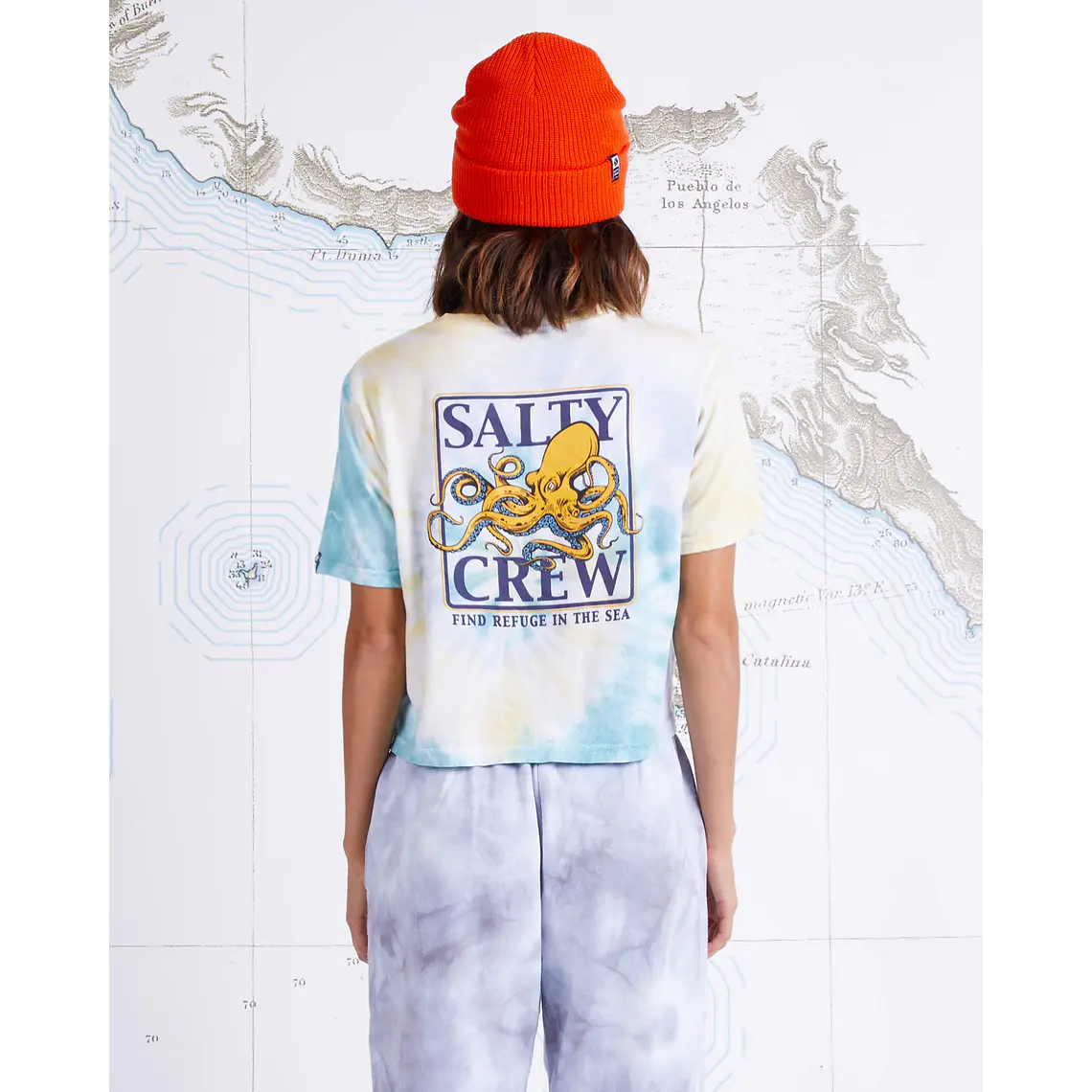 T-Shirt Salty Crew Wms Ink Slinger Crop Boyfriend Tee 1