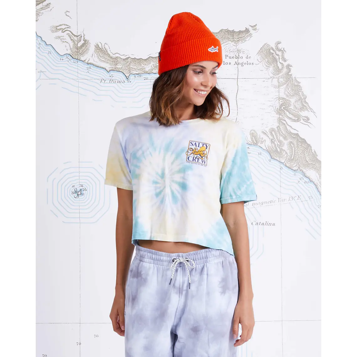 T-Shirt Salty Crew Wms Ink Slinger Crop Boyfriend Tee 2