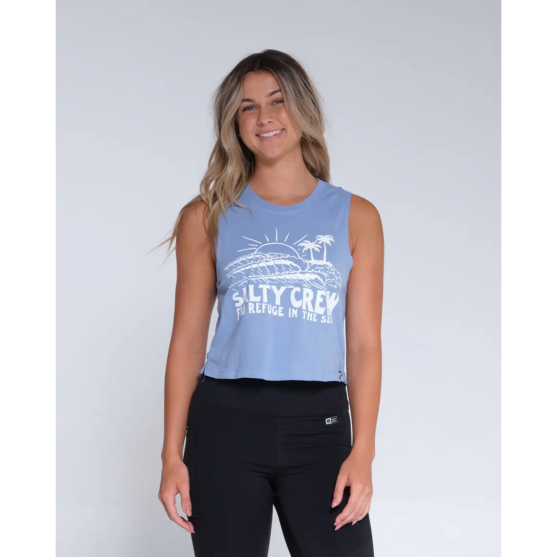 T-Shirt Alças Salty Crew Wms Shorebreak Cropped Muscle Tank 1
