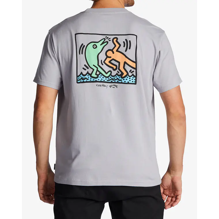 T-Shirt Billabong Dolphin Dance Keith Harring 1