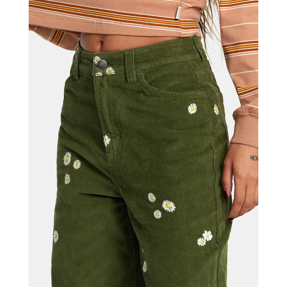 Calças Rvca Coco Embroidered 3