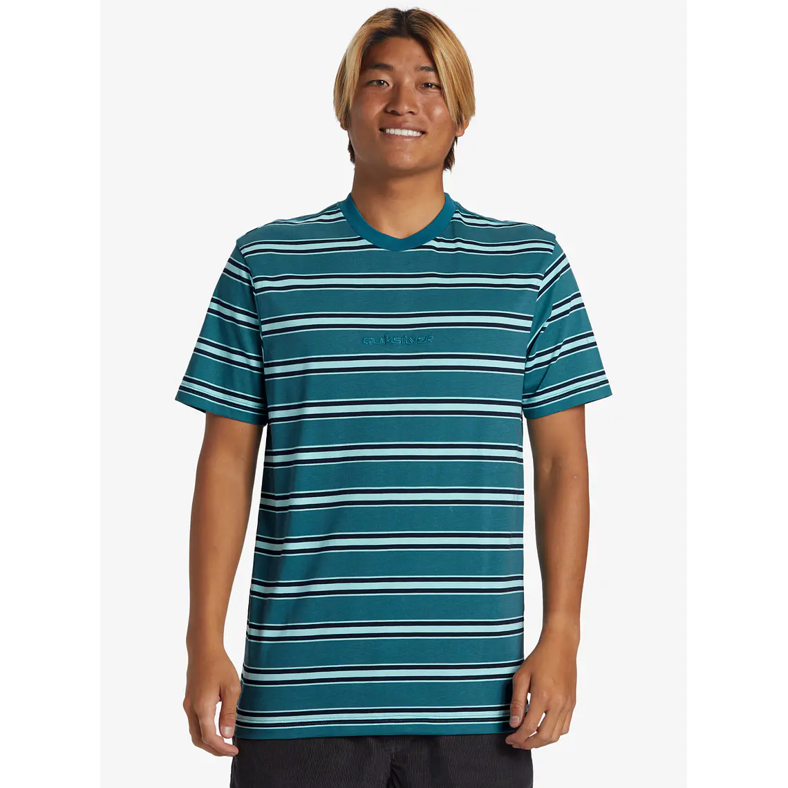 T-Shirt Quiksilver Mens Notice Mix Stripe Ss 1