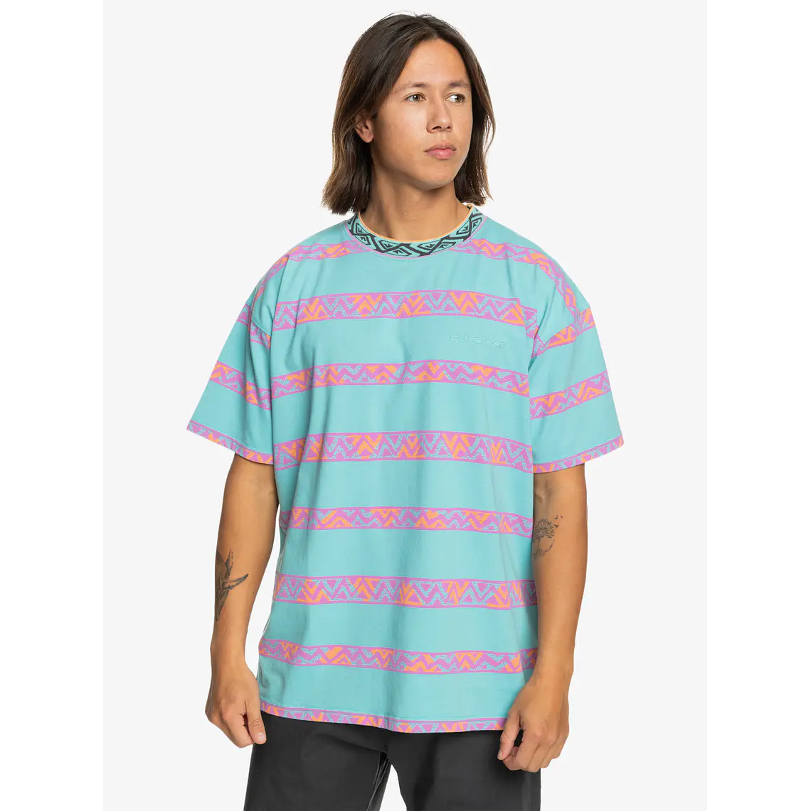 T-Shirt Quiksilver Mens Take Us Back Ss Jacquard Tee 1