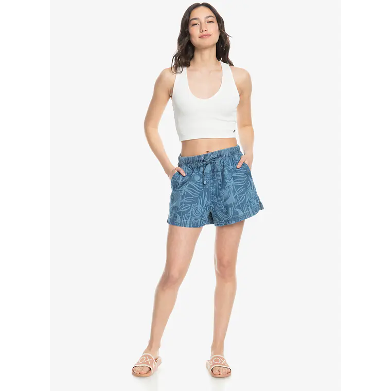 Walkshort Roxy Wos Lekeitio Break High Denim Pt 4