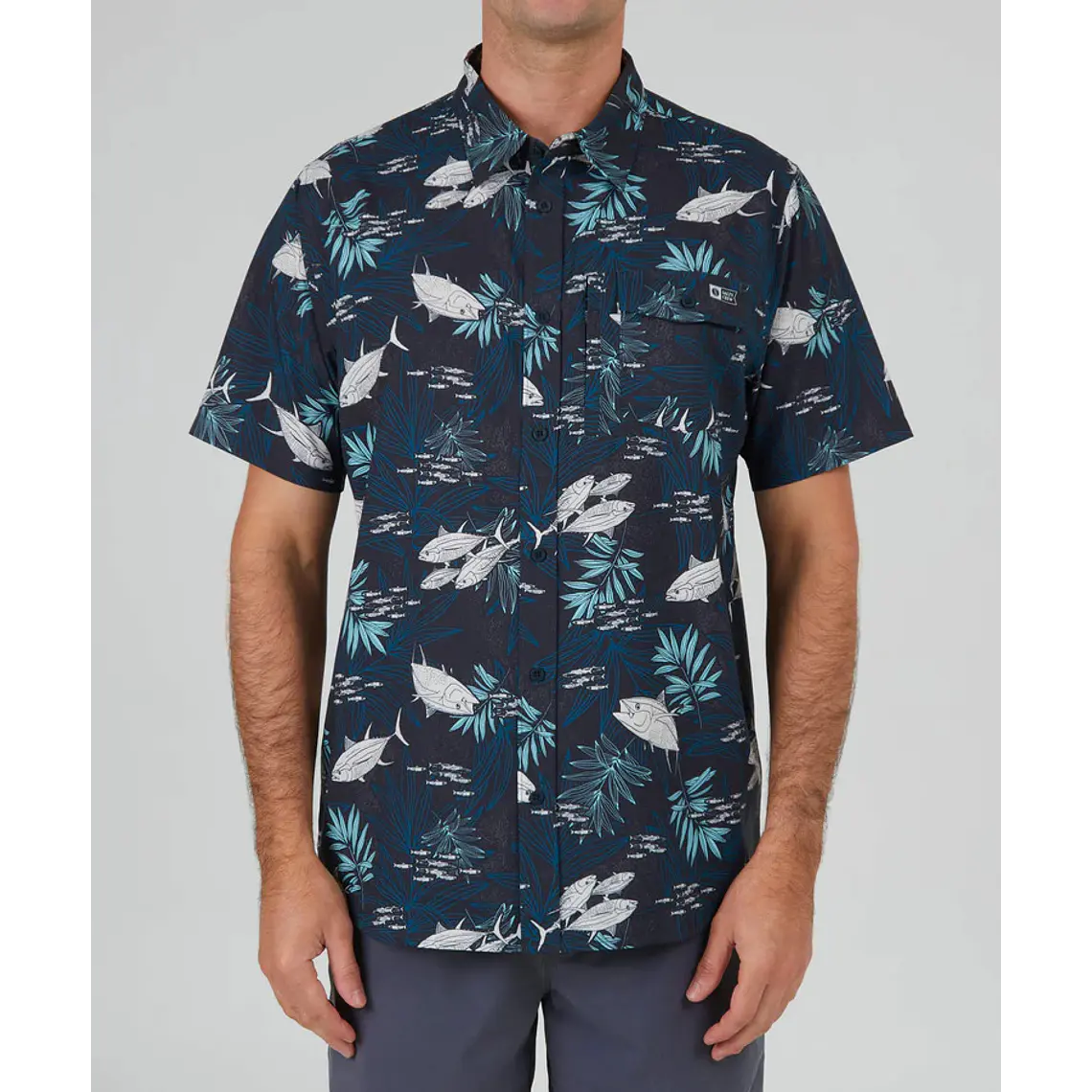 Camisa Salty Crew Feeding Frenzy Uv Woven 1