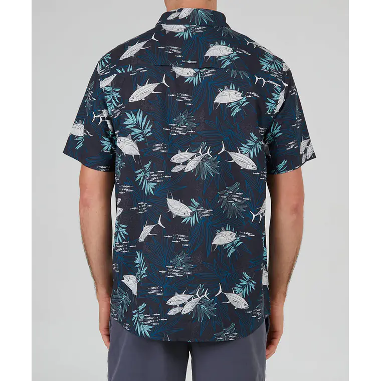 Camisa Salty Crew Feeding Frenzy Uv Woven 2