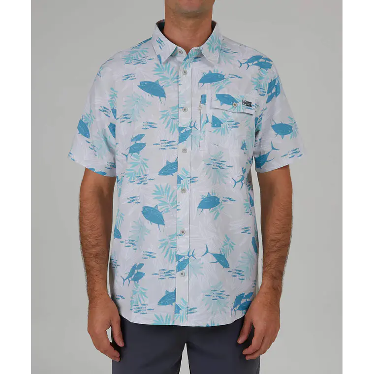 Camisa Salty Crew Feeding Frenzy Uv Woven 1