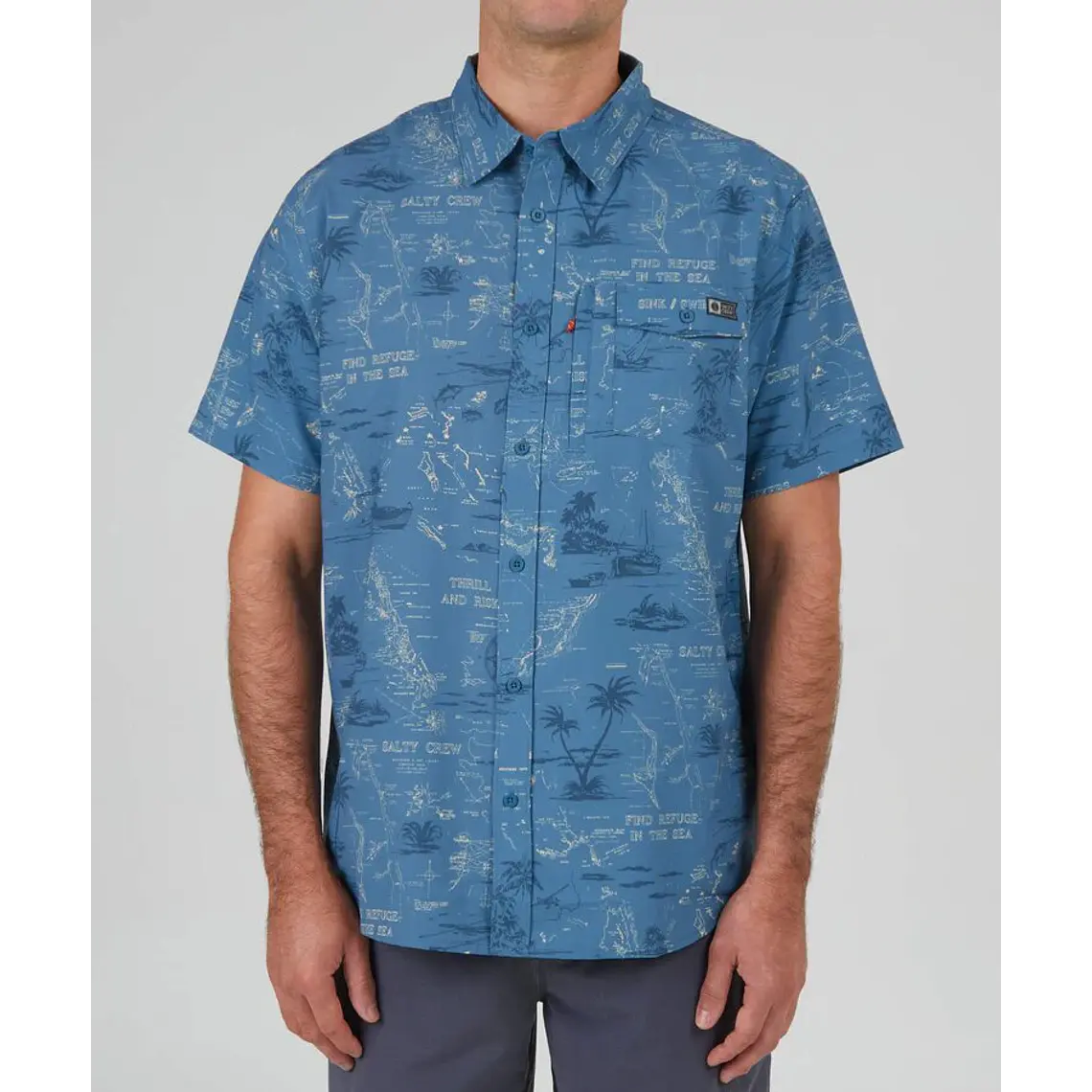 Camisa Salty Crew Seafarer S/S Tech Woven 1