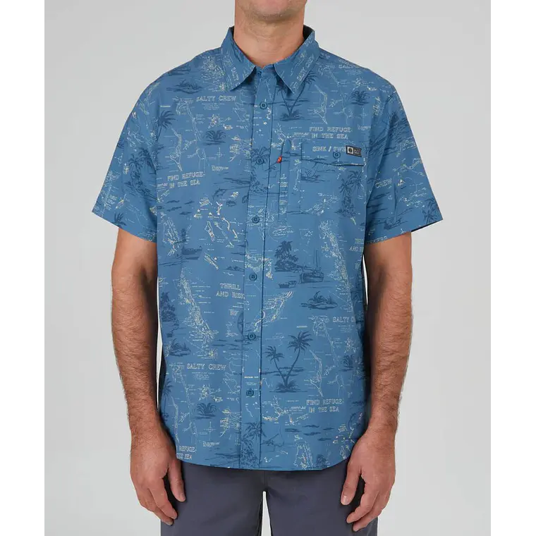 Camisa Salty Crew Seafarer S/S Tech Woven 1