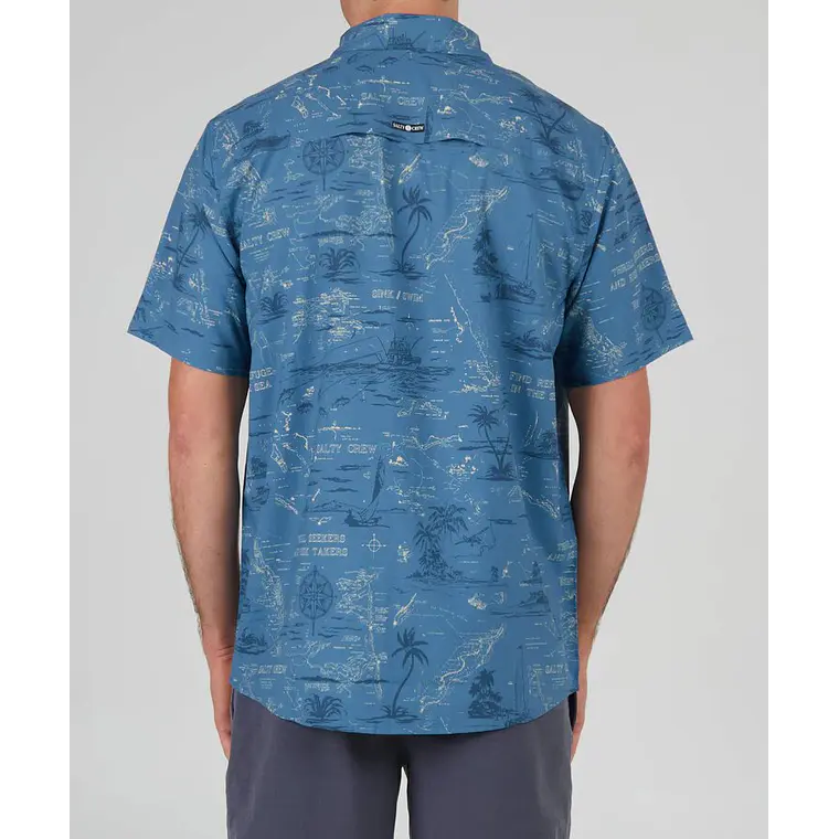 Camisa Salty Crew Seafarer S/S Tech Woven 2