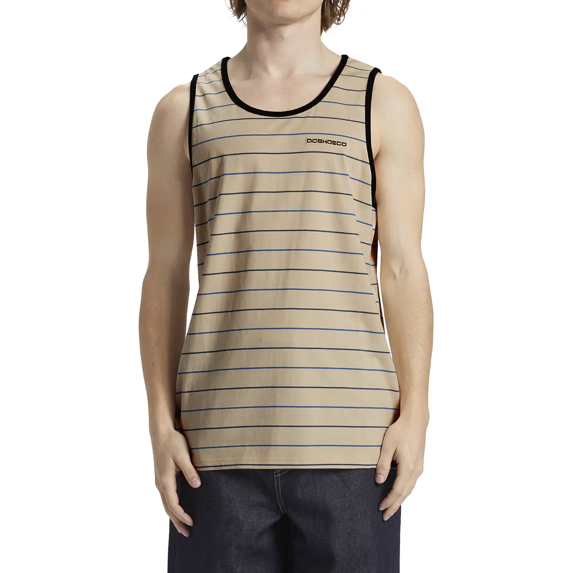 T-Shirt Alças DC Mens Lowstate Stripe Tank 1