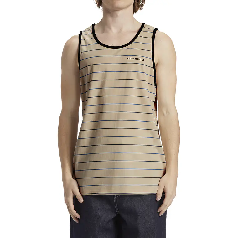 T-Shirt Alças DC Mens Lowstate Stripe Tank 1