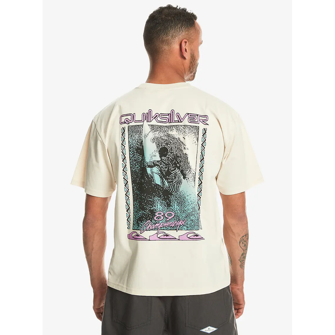 T-Shirt Quiksilver Mens Back Flash Ss 1