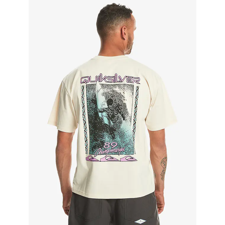 T-Shirt Quiksilver Mens Back Flash Ss 1