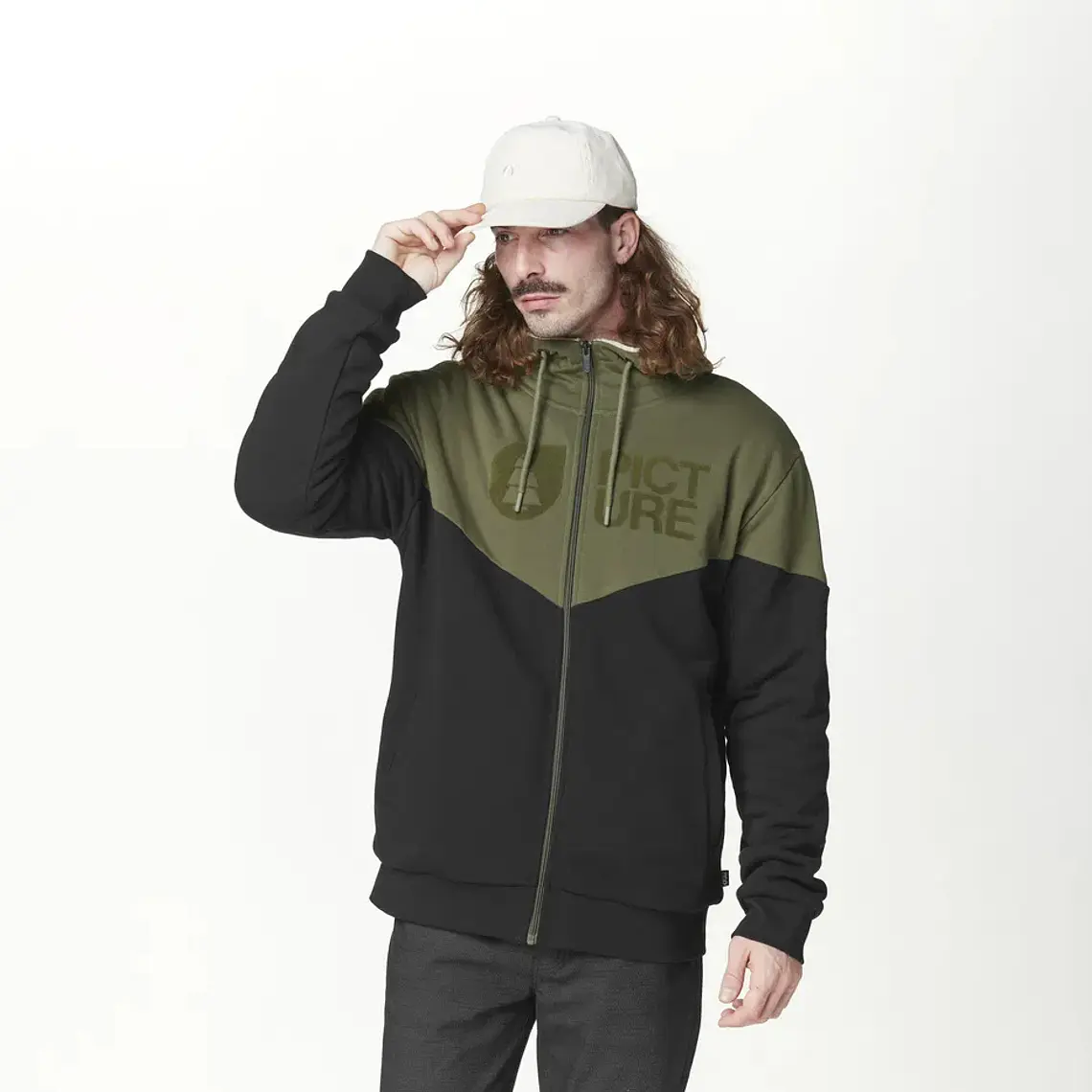 Sweat ZH Picture Mens Basement Plush Zip Hoodie 1