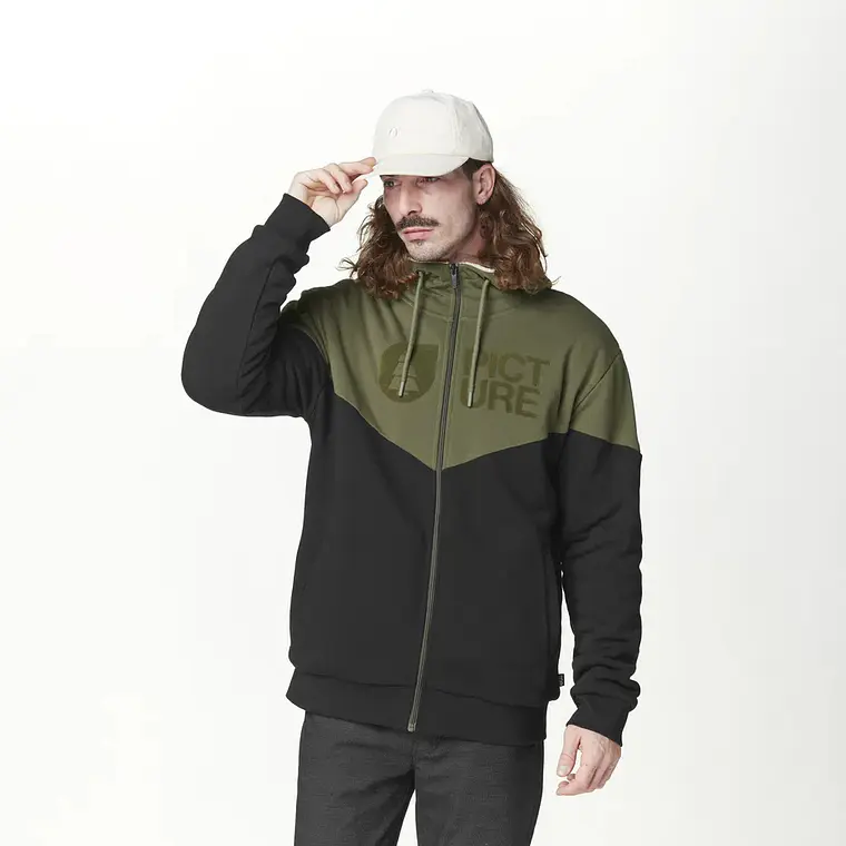 Sweat ZH Picture Mens Basement Plush Zip Hoodie 1