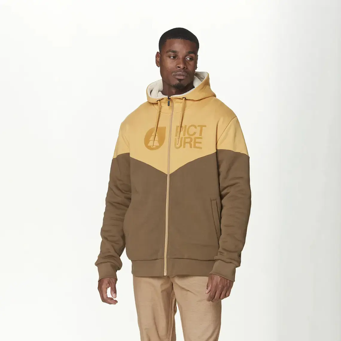 Sweat ZH Picture Mens Basement Plush Zip Hoodie 1