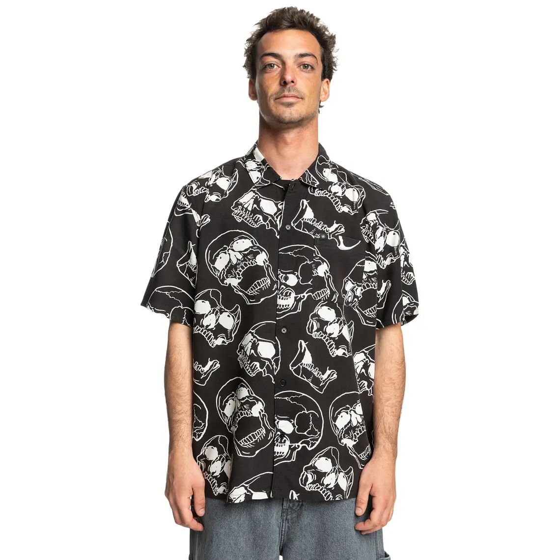 Camisa DC Mens Fracture Ss Button Up 1