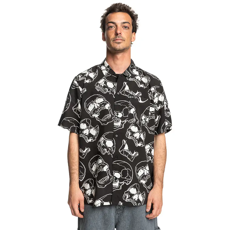Camisa DC Mens Fracture Ss Button Up 1