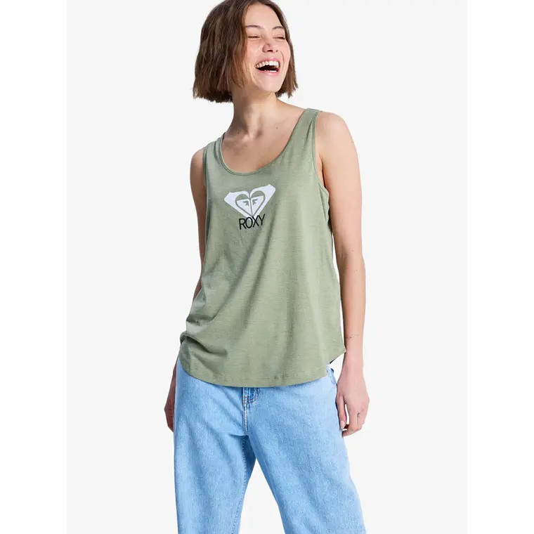 T-Shirt Alças Roxy Surfclassic Tan 1
