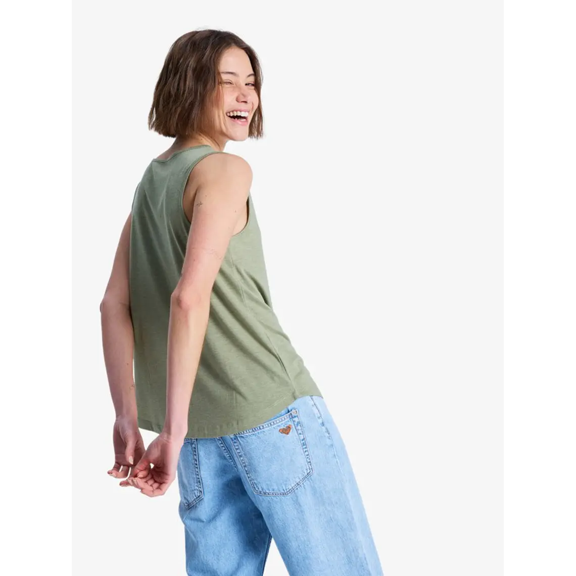 T-Shirt Alças Roxy Surfclassic Tan 2