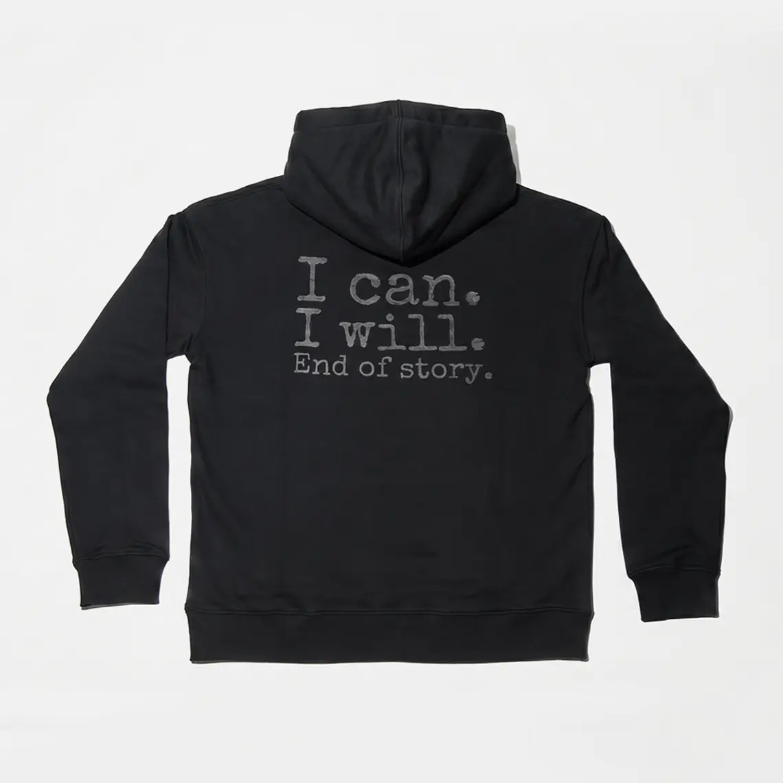 Sweat Hood Funbox I Can I Will Black 540 1