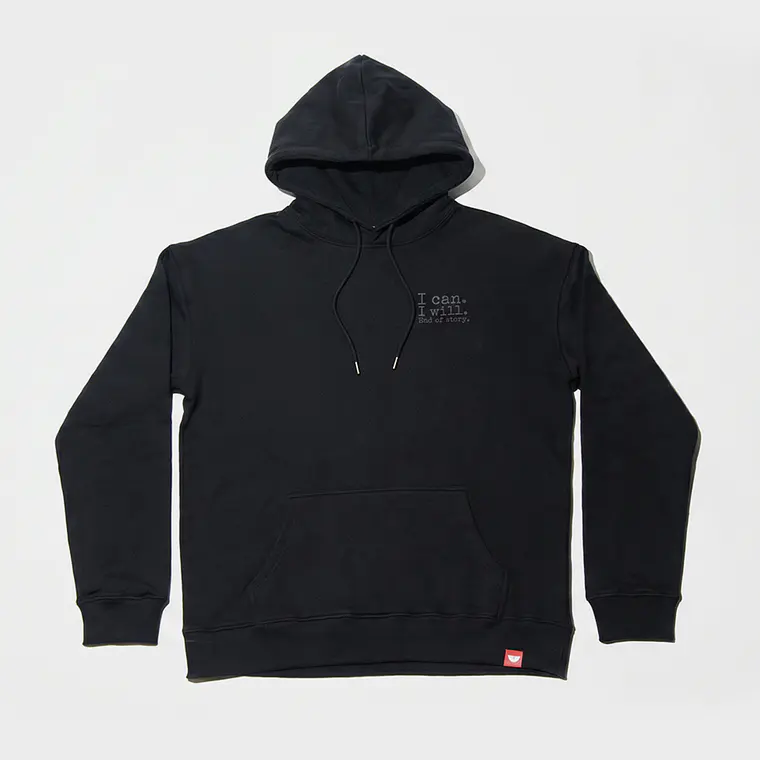 Sweat Hood Funbox I Can I Will Black 540 2
