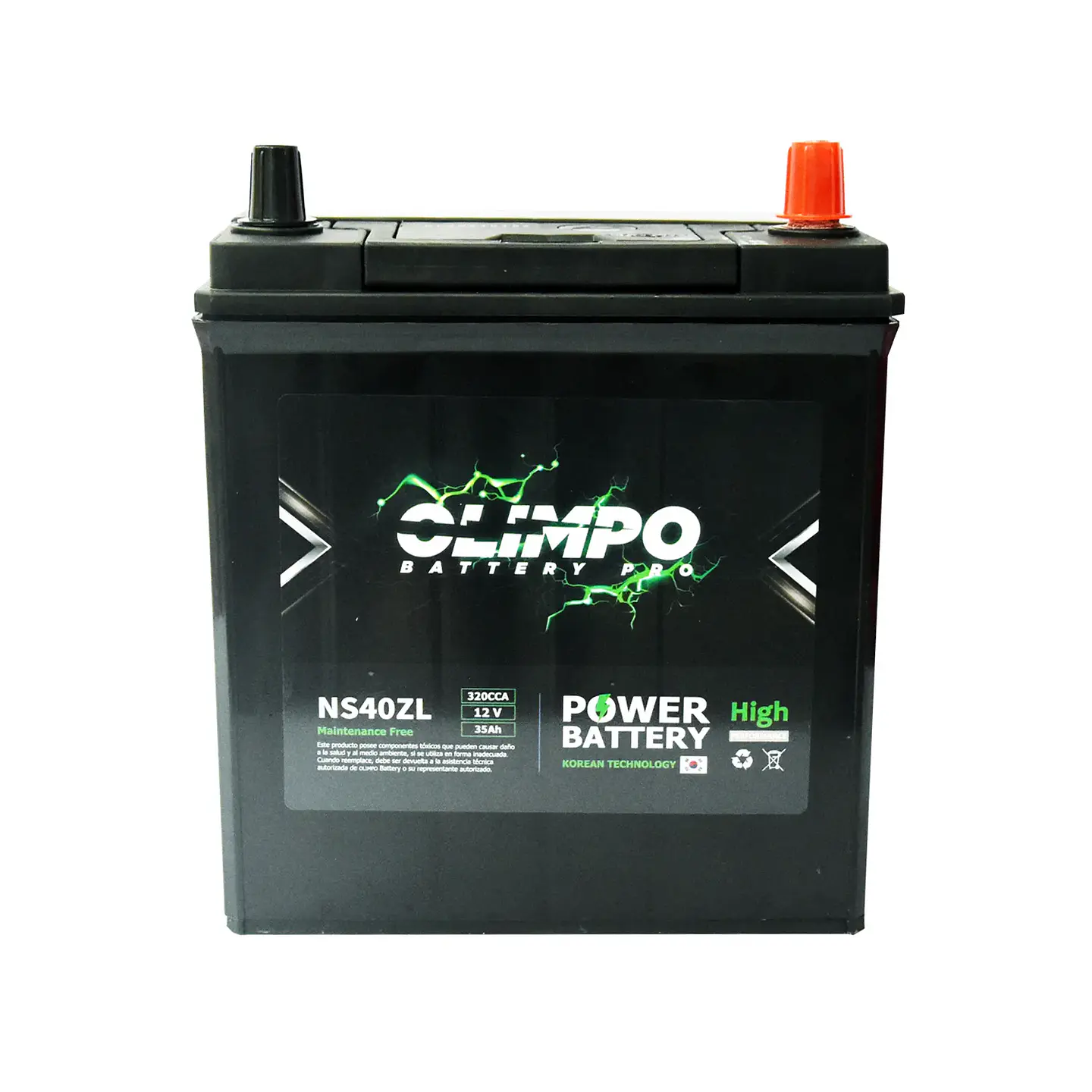 Bateria 35AH Olimpo NS40ZL CCA 320 (- +) Delgado 1
