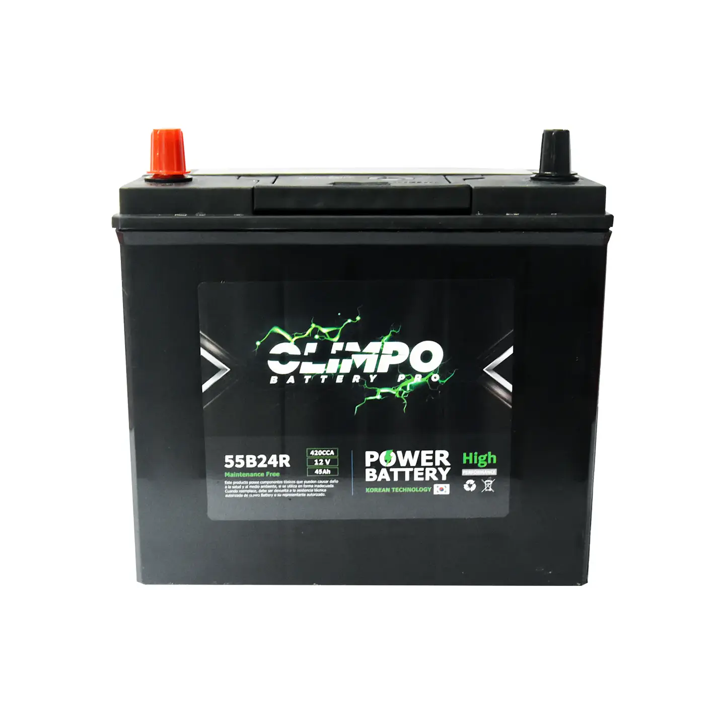 Bateria 45AH Olimpo 55B24R CCA 420 (+ -) Delgado 1