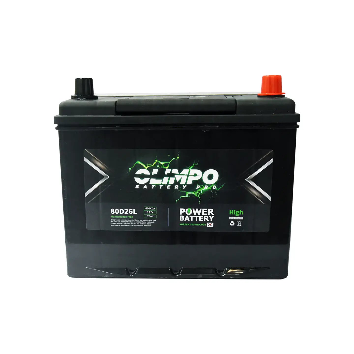 Bateria 70AH Olimpo 80D26L NX110-5L CCA 600(- +) 1