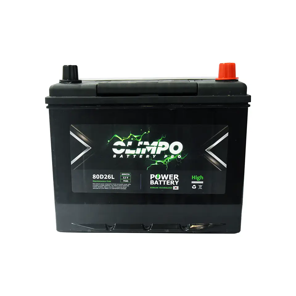 Bateria 70AH Olimpo 80D26L NX110-5L CCA 600(- +) 1