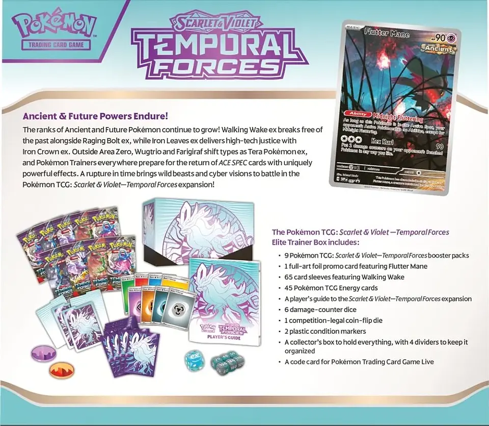 Juego Cartas Pokemon - Temporal Forces - ETB - Ingles 2