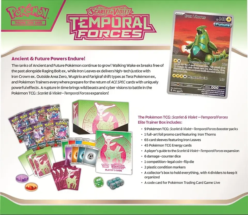 Juego Cartas Pokemon - Temporal Forces - ETB - Ingles 2