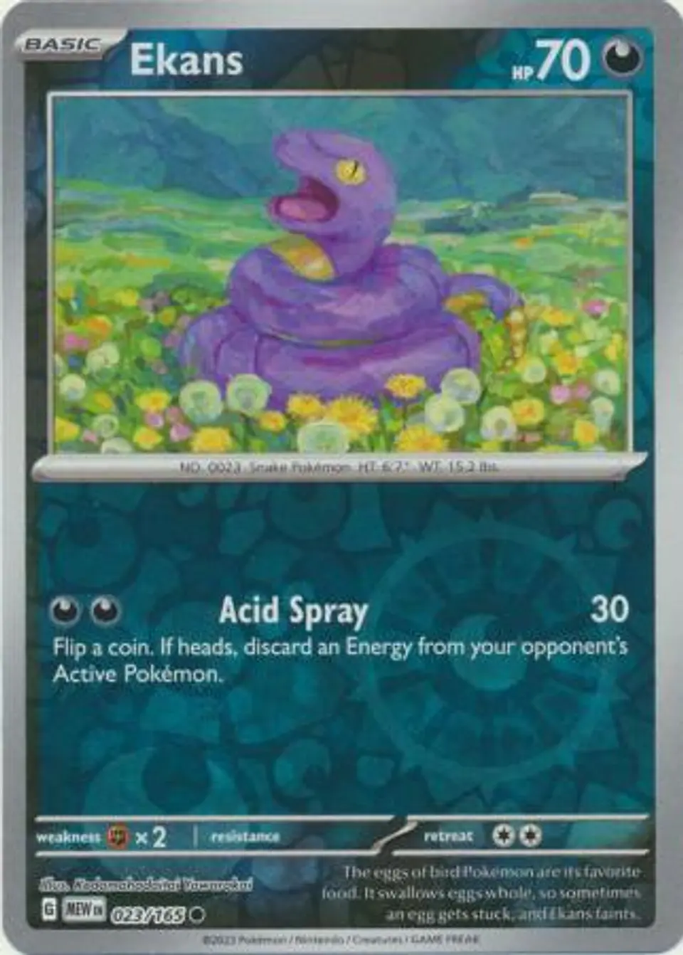 Ekans - 023/165 - Common Reverse Holo 1