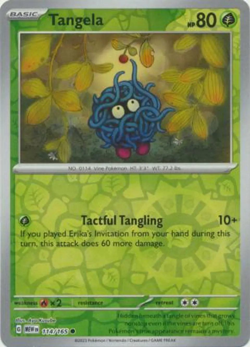 Tangela - 114/165 - Common Reverse Holo 1