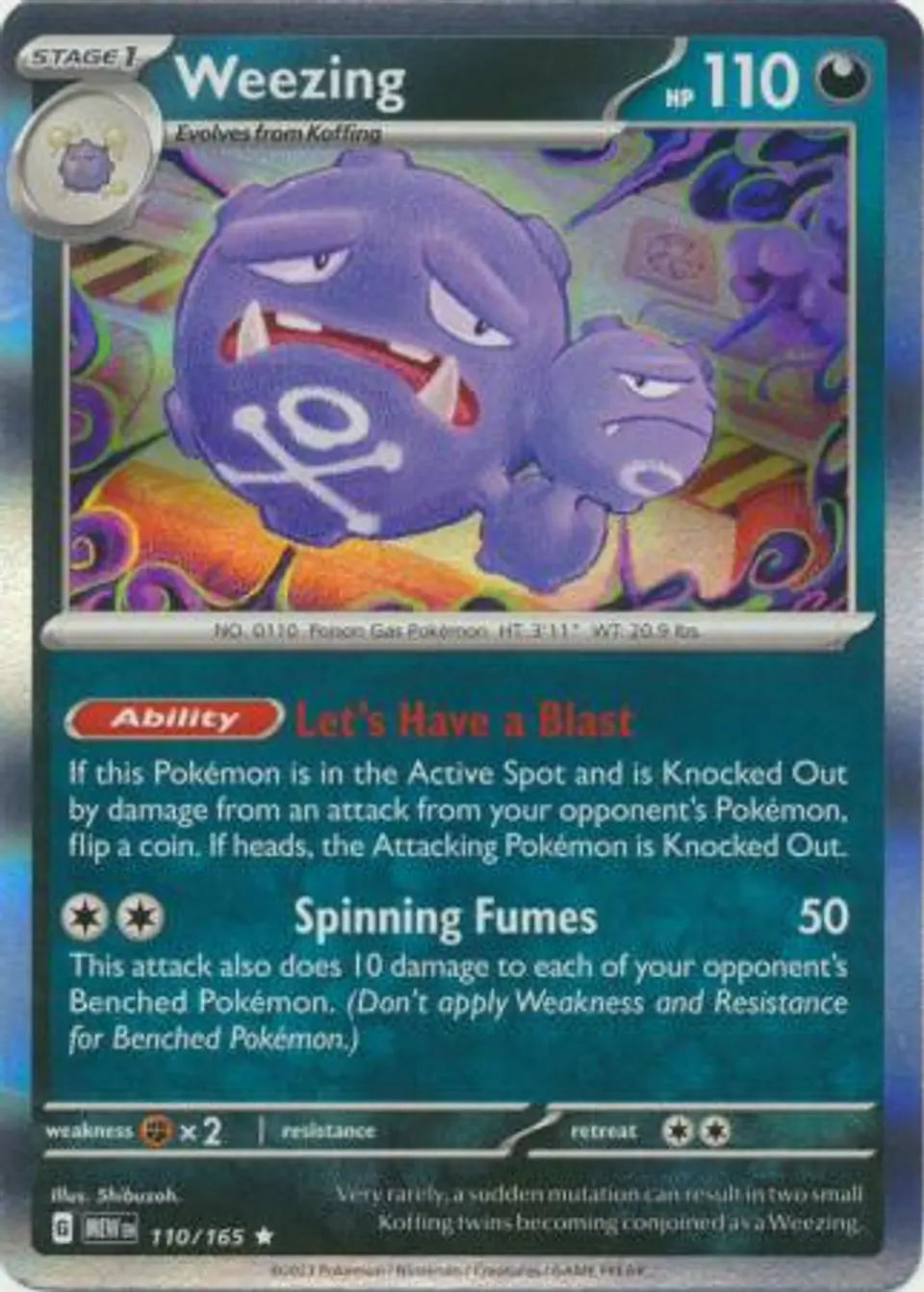 Weezing - 110/165 - Holo Rare 1