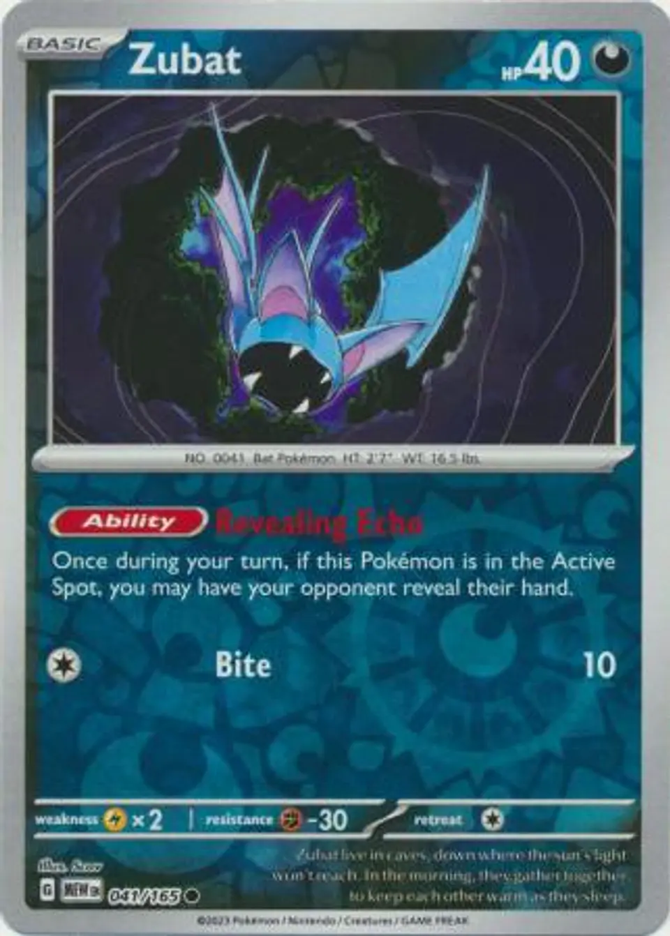 Zubat - 041/165 - Common Reverse Holo 1