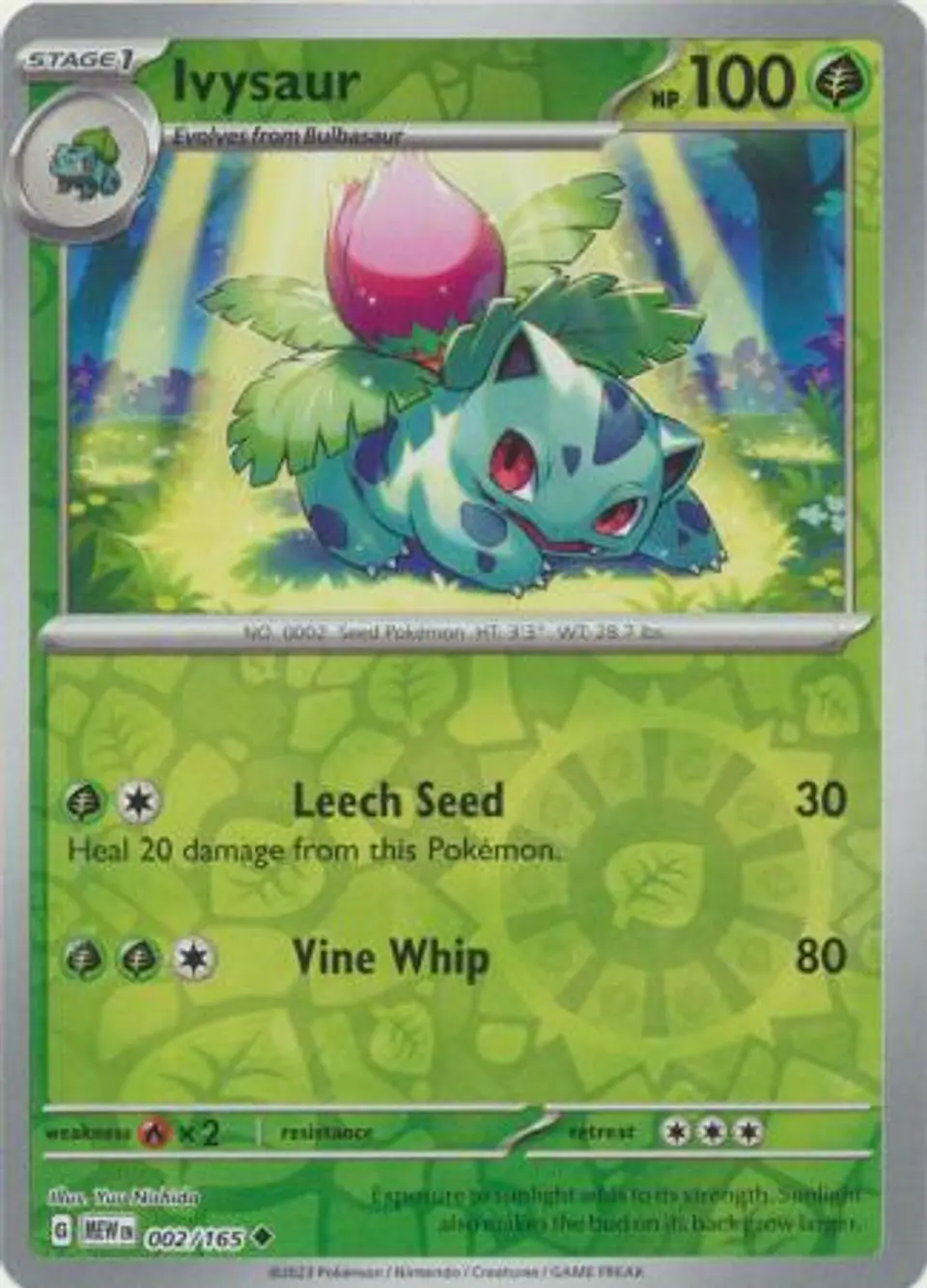 Ivysaur - 002/165 - Uncommon Reverse Holo 1