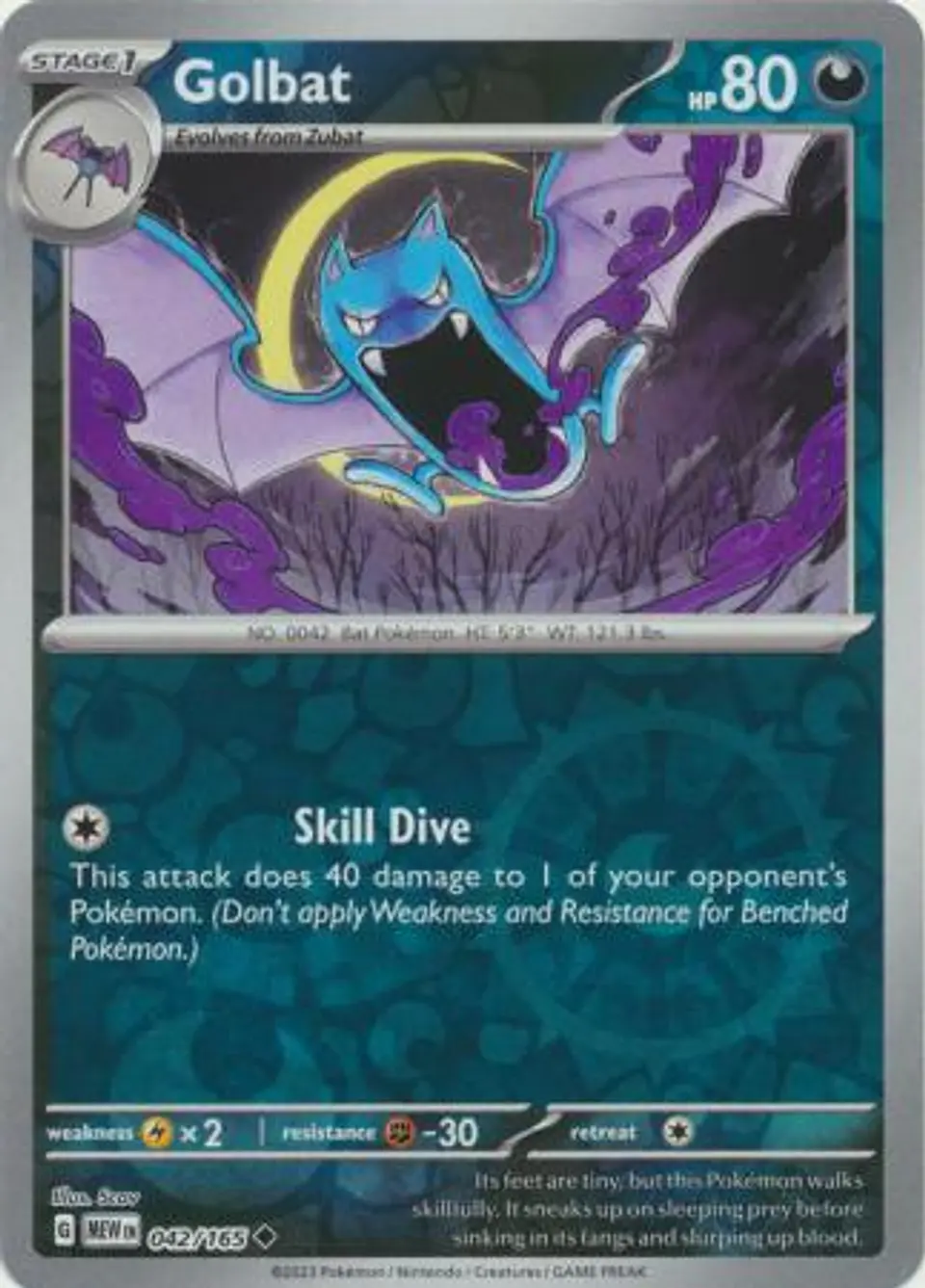 Golbat - 042/165 - Uncommon Reverse Holo 1