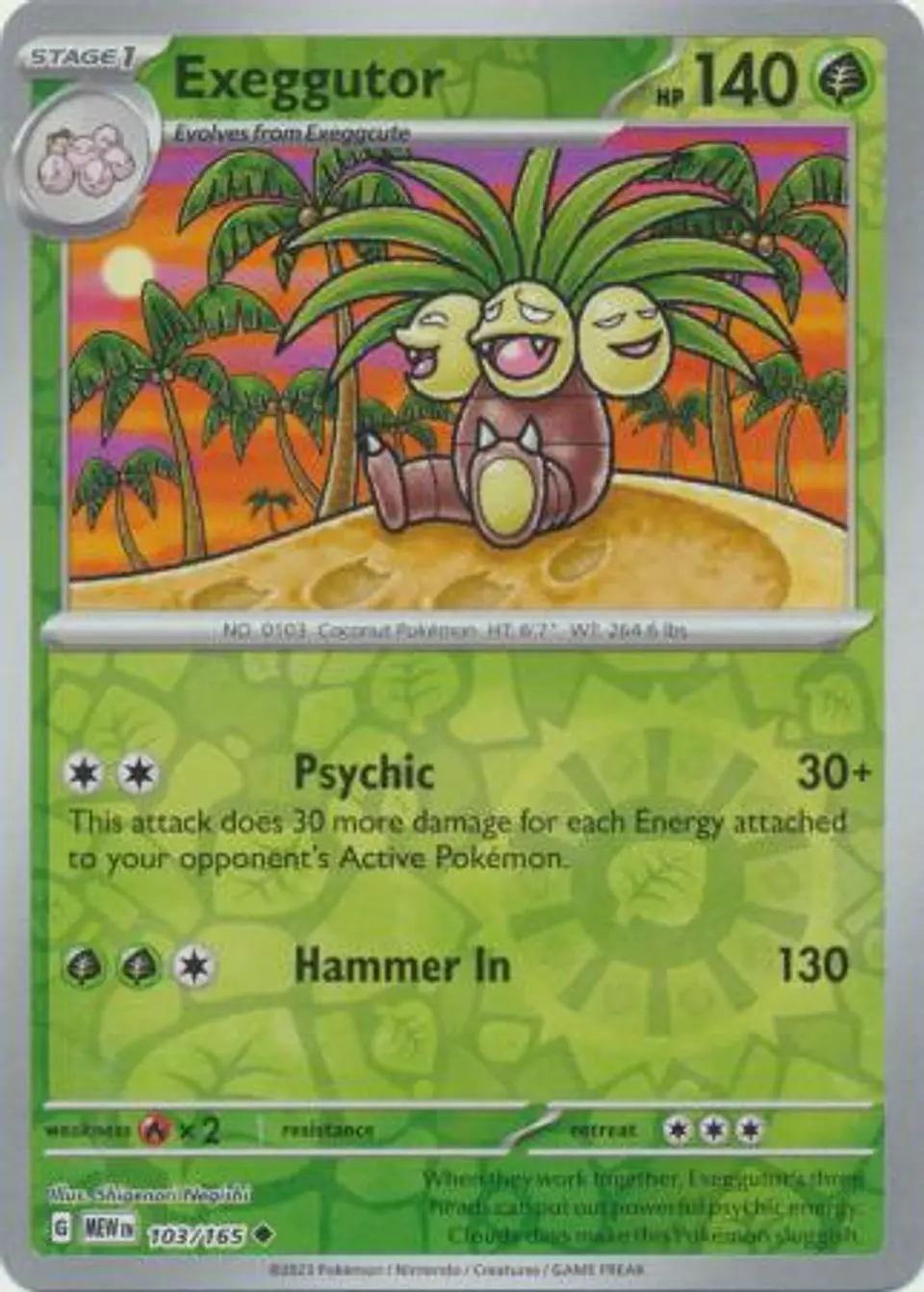 Exeggutor - 103/165 - Uncommon Reverse Holo 1